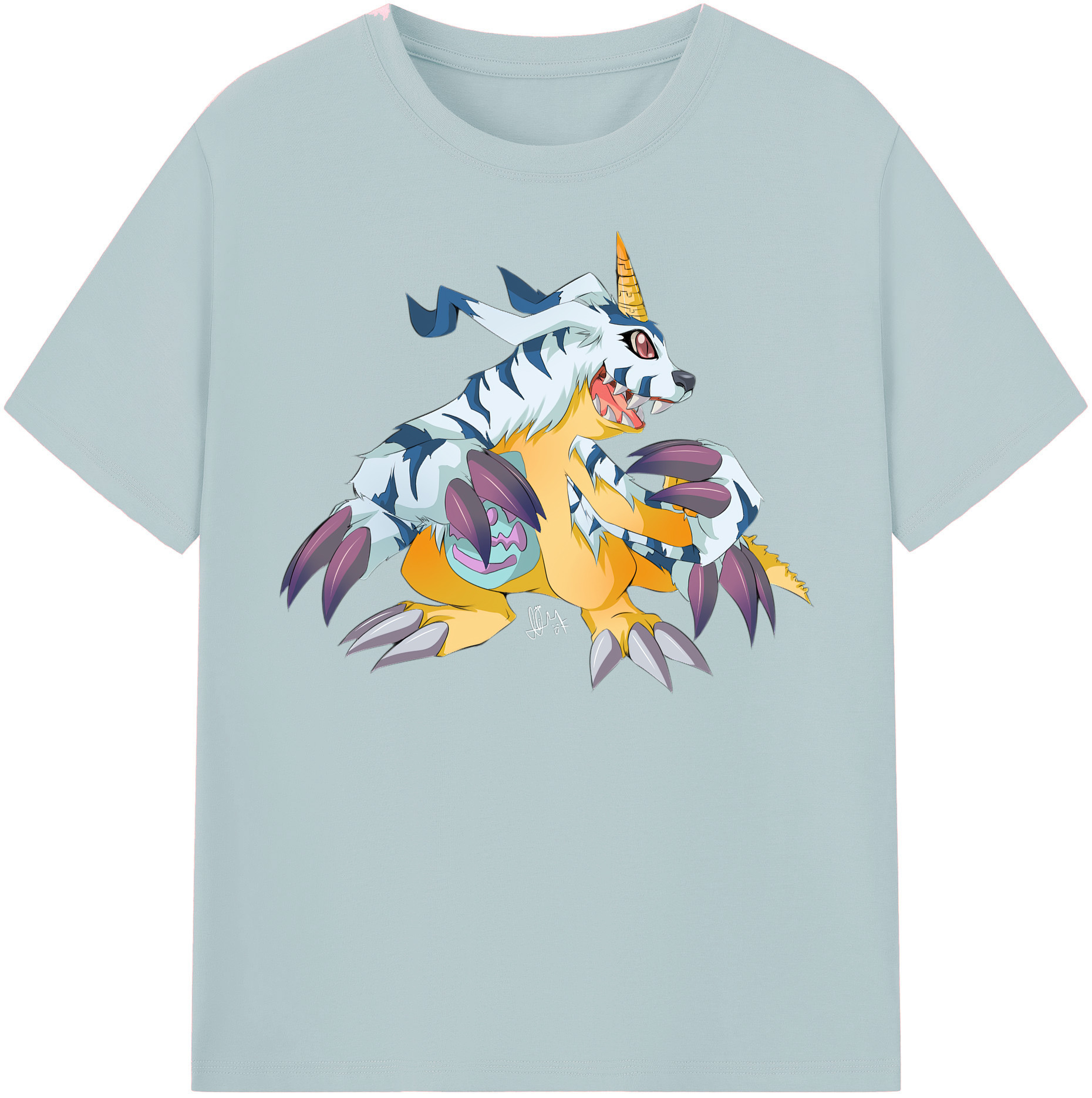 （画像用） Digimon デジタルモンスター/デジモン 綿100％半袖Tシャツ（フロントプリント）